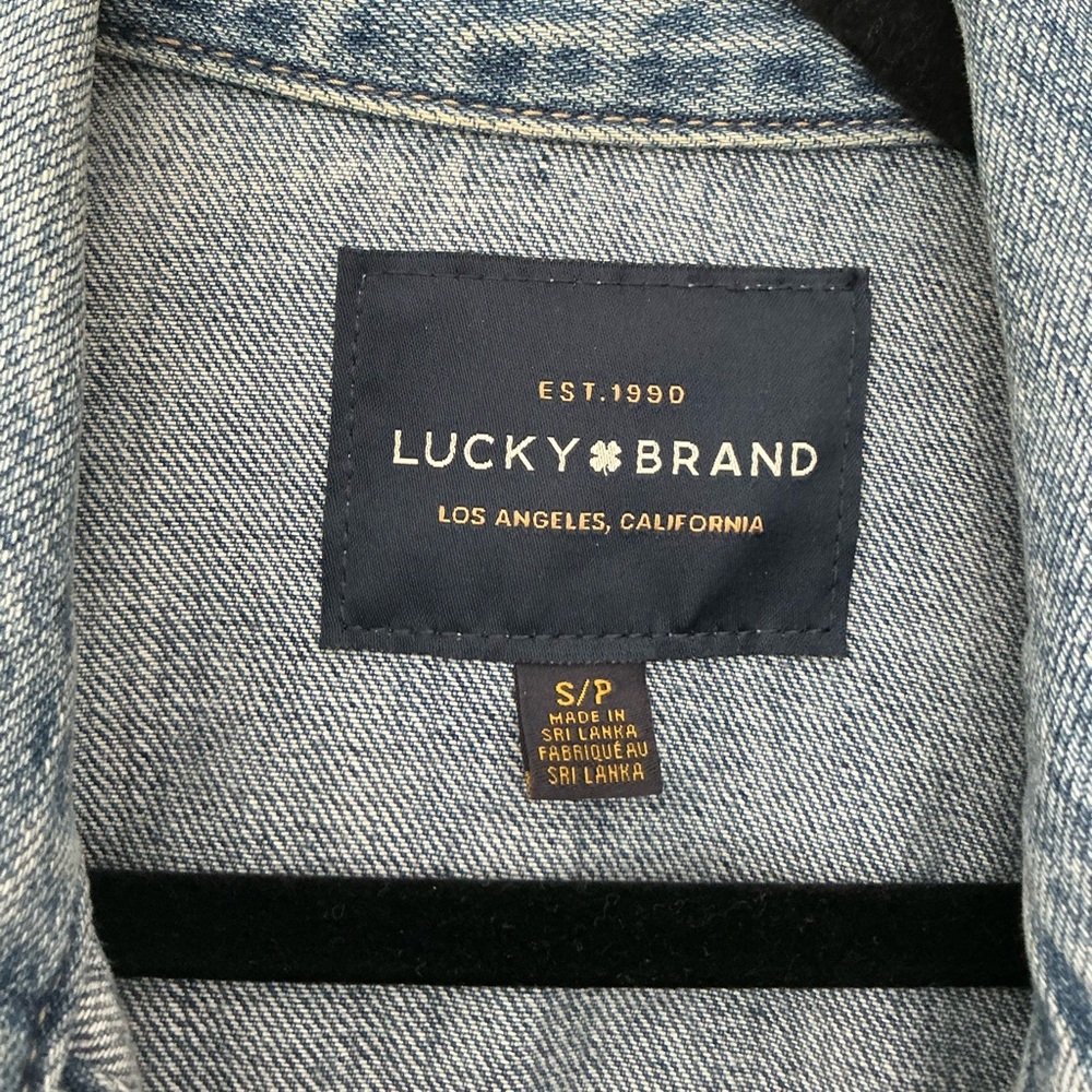 Lucky Brand Oversized Denim Jacket Unisex Size Small - Picture 3 of 8